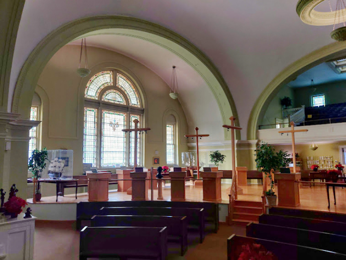The building is a former First Church of Christ